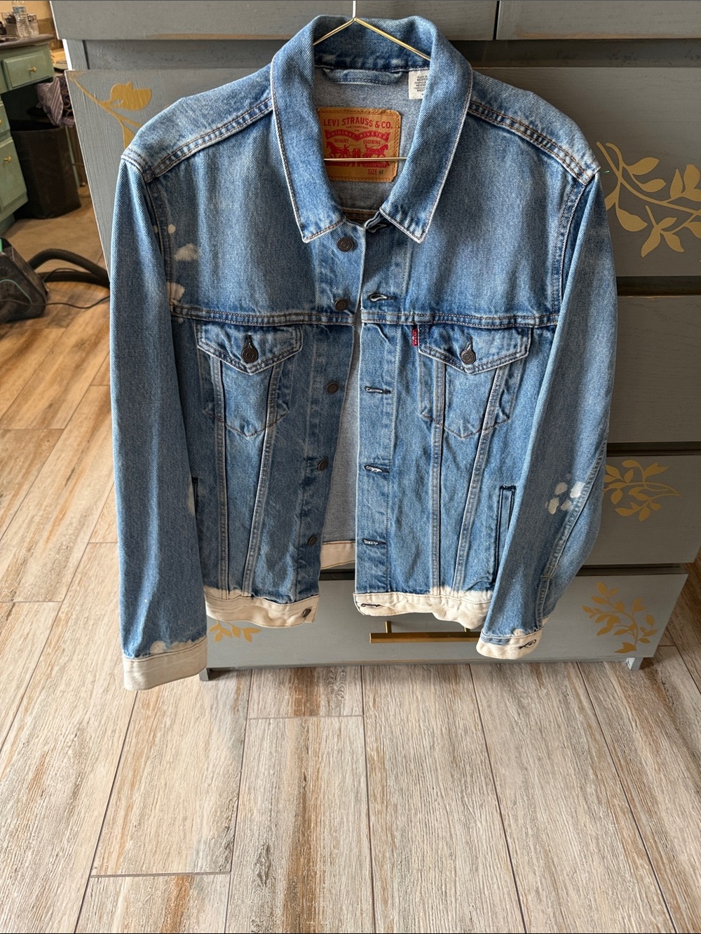 Levi's Light Blue Denim Jacket with Paint Detail